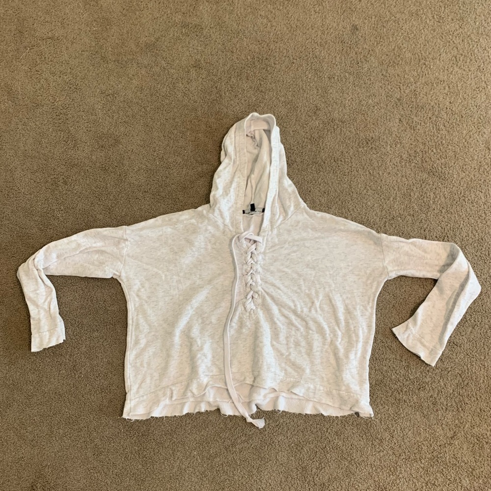 white sweatshirt